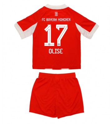 Lacne Dětský Futbalové dres Bayern Munich Michael Olise #17 2025-26 Krátky Rukáv - Domáci (+ trenírky)